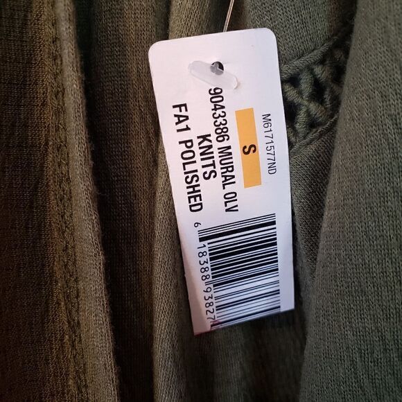 NEW DIRECTIONS Olive Green Open-Front Top - Picture 3 of 6